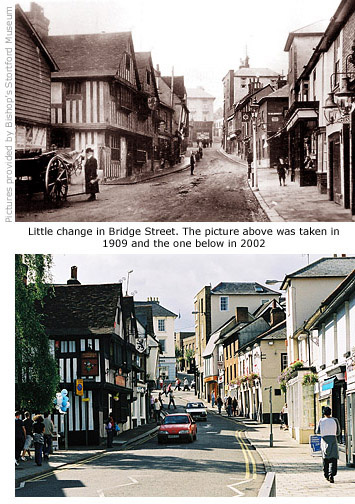 Old and new views of Bridge Street